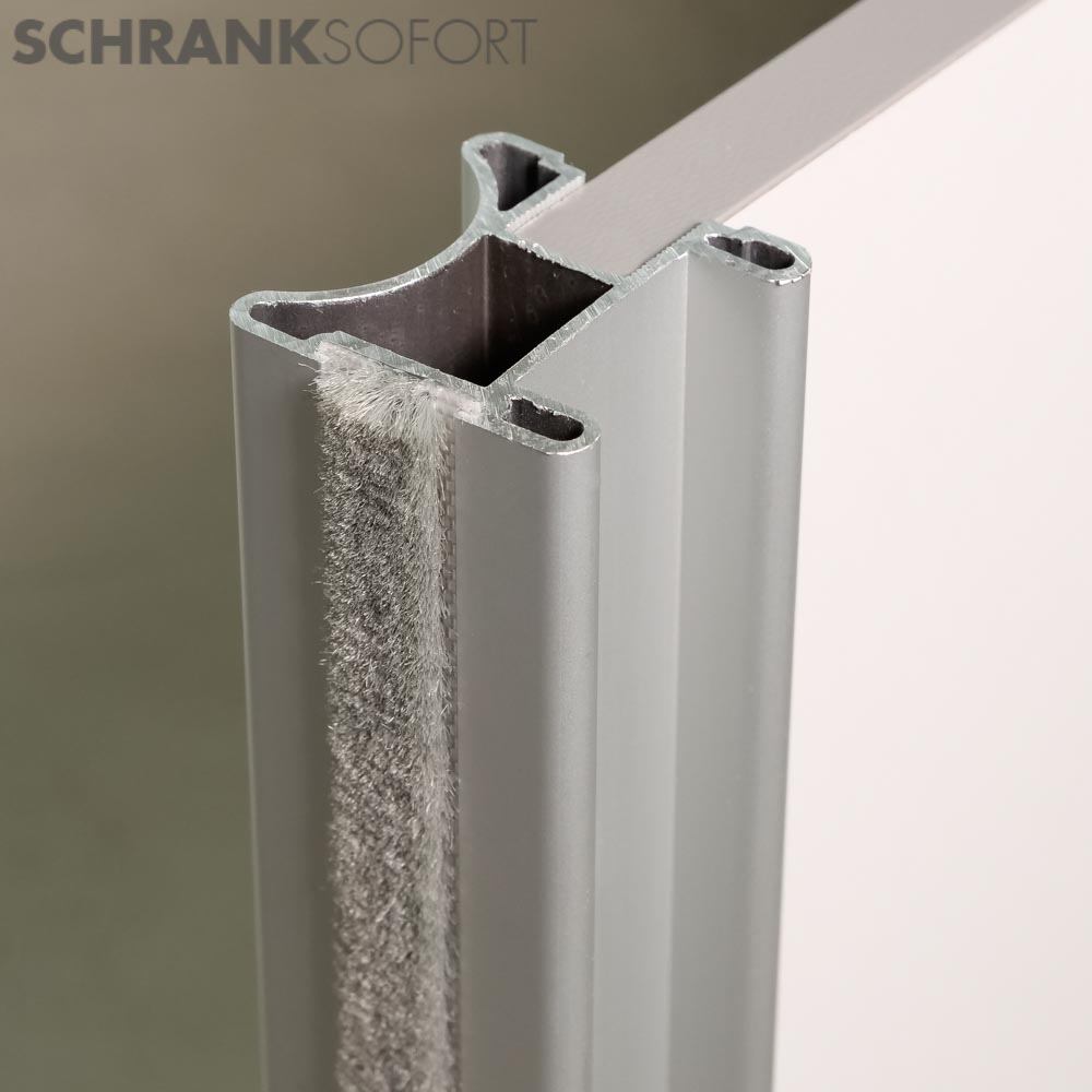 Griffprofil gamma alu-silber für Schiebetüren von Schrank-sofort Griffprofil gamma alu-silber für Schiebetüren von Schrank-sofort