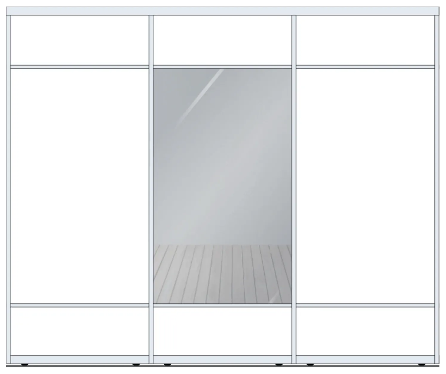 Spiegelschiebetüren nach Maß von Wand zu Wand und vom Boden bis zur Decke